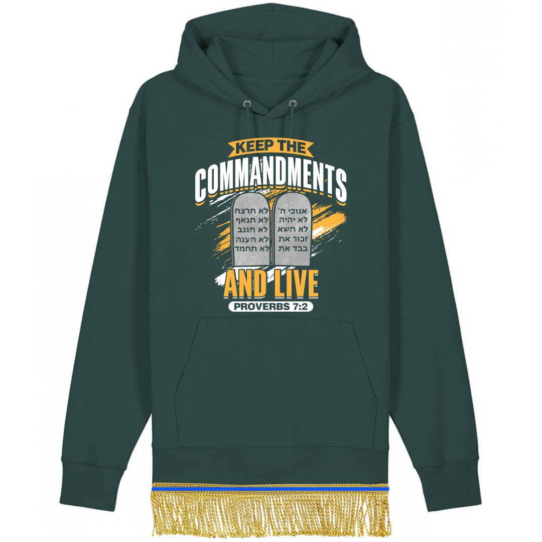 Keep the Commandments and Live Organic Cotton Pullover Hoodie