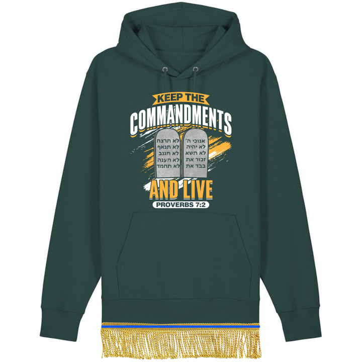 Keep the Commandments and Live Organic Cotton Pullover Hoodie