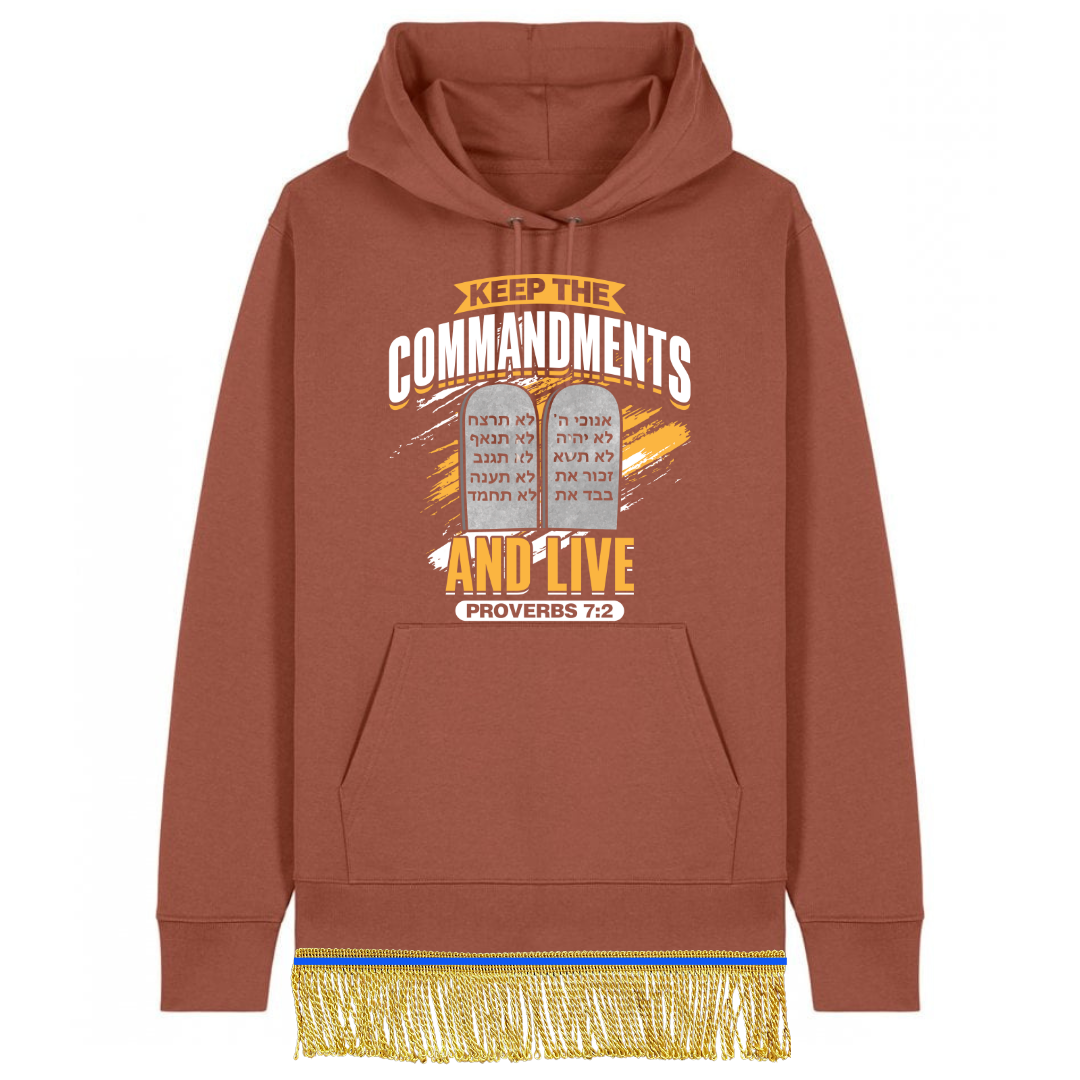 Keep the Commandments and Live Organic Cotton Pullover Hoodie