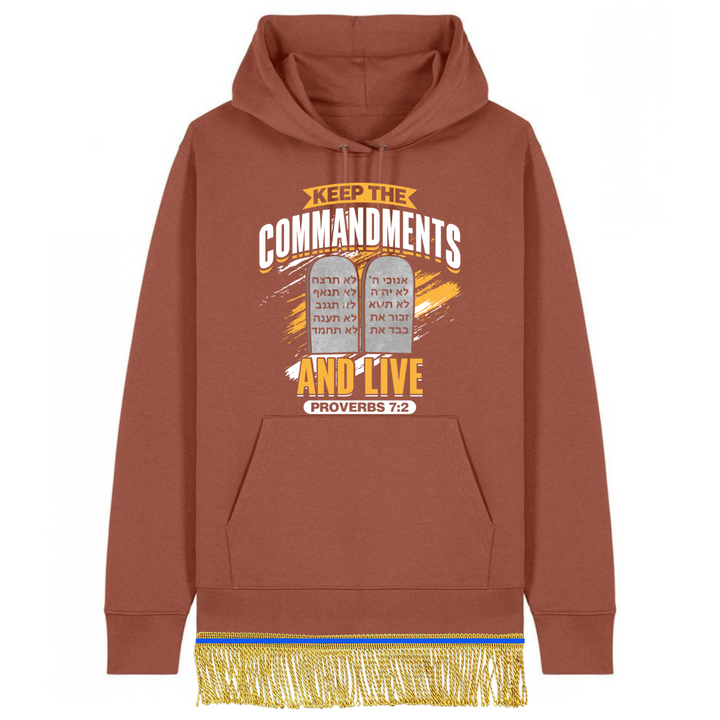 Keep the Commandments and Live Organic Cotton Pullover Hoodie