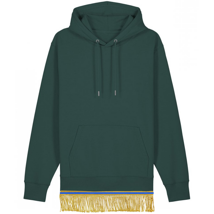 Men's Organic Cotton Pullover Hoodie with Fringes