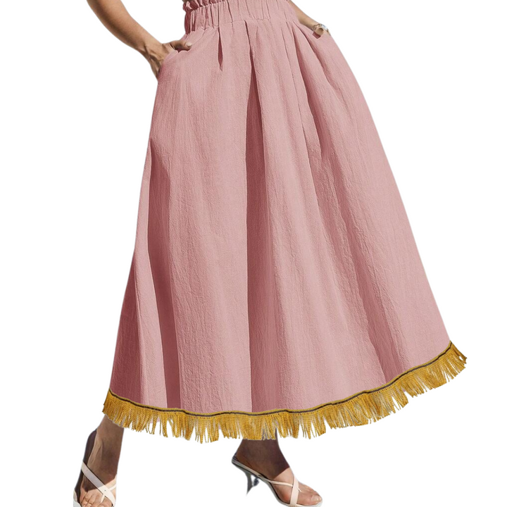 100% Cotton A-Line Skirt with Pockets