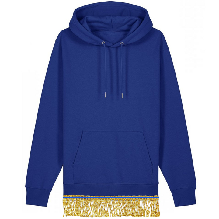 Men's Organic Cotton Pullover Hoodie with Fringes