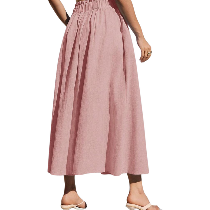 100% Cotton A-Line Skirt with Pockets