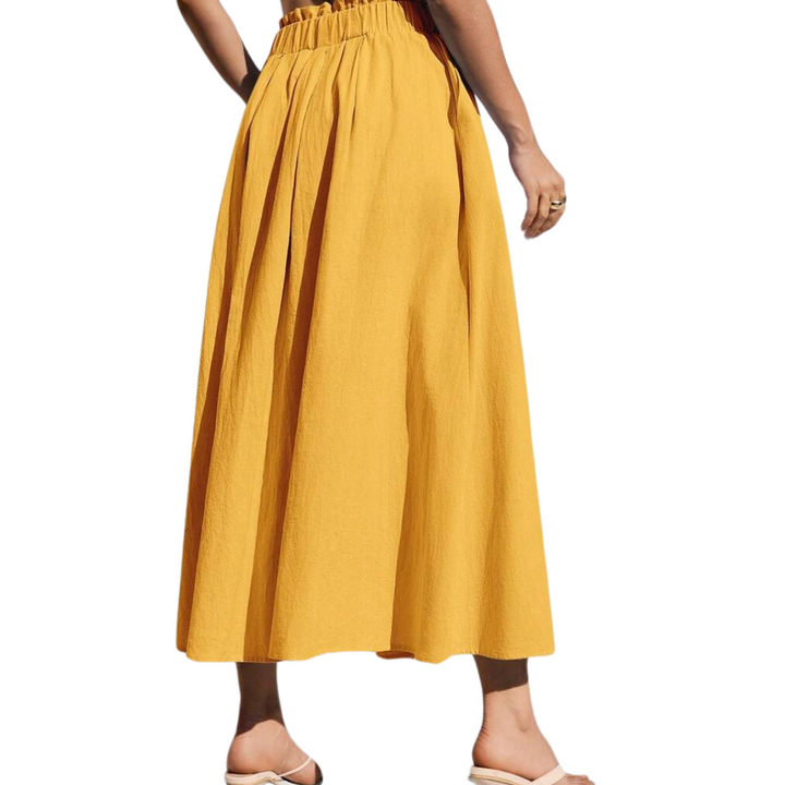 100% Cotton A-Line Skirt with Pockets