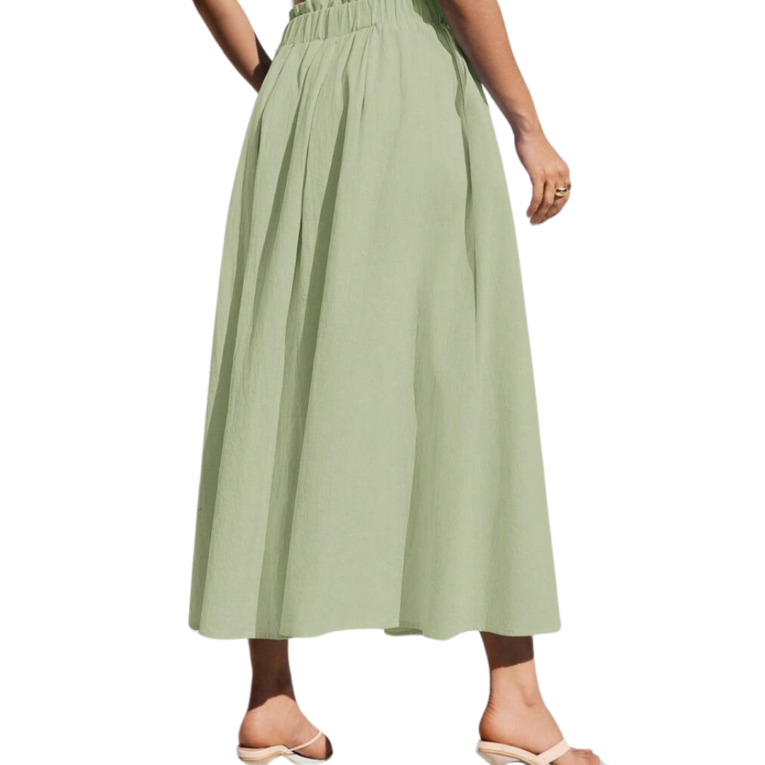 100% Cotton A-Line Skirt with Pockets