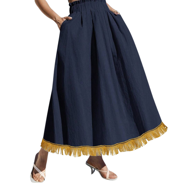 100% Cotton A-Line Skirt with Pockets