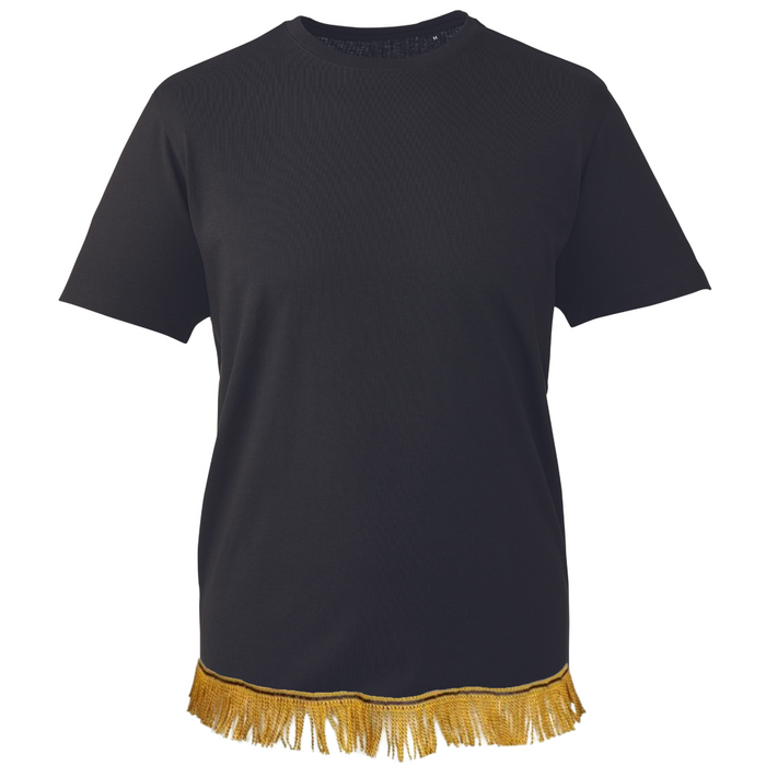 Men's Plain Organic Cotton Fringed T-Shirt