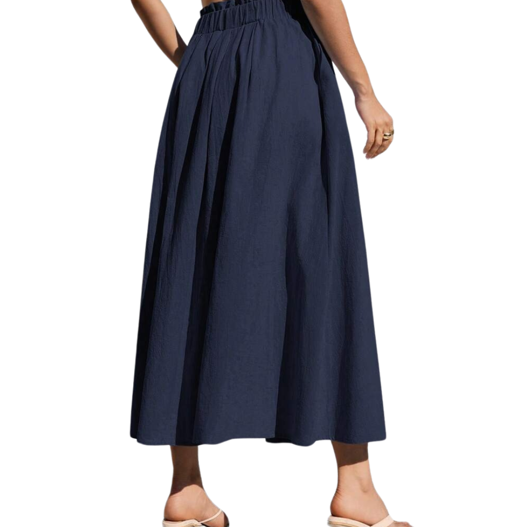 100% Cotton A-Line Skirt with Pockets