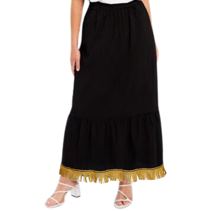 High Waist Tiered Maxi Skirt