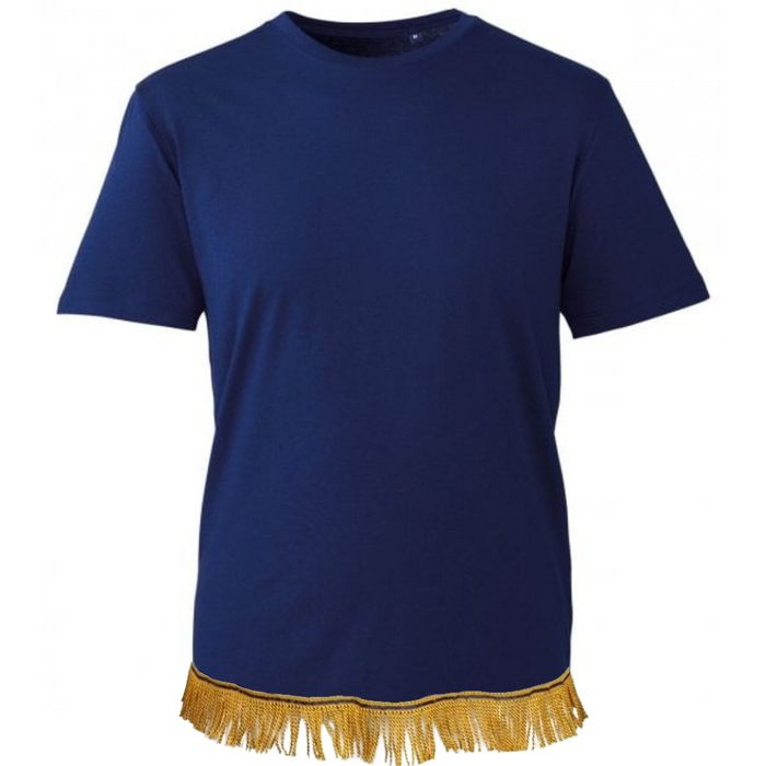 Men's Plain Organic Cotton Fringed T-Shirt