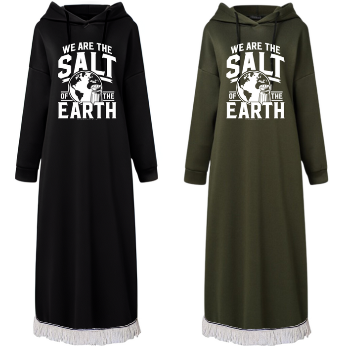 Salt of the Earth Hooded Sweatshirt Dress with Pockets