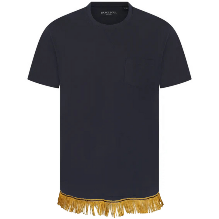 Men's Pocket T-Shirt with Fringes