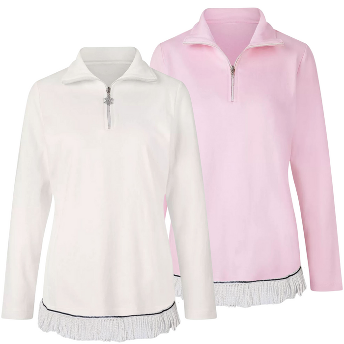 Women's Pure Cotton Half Zip Sweatshirt