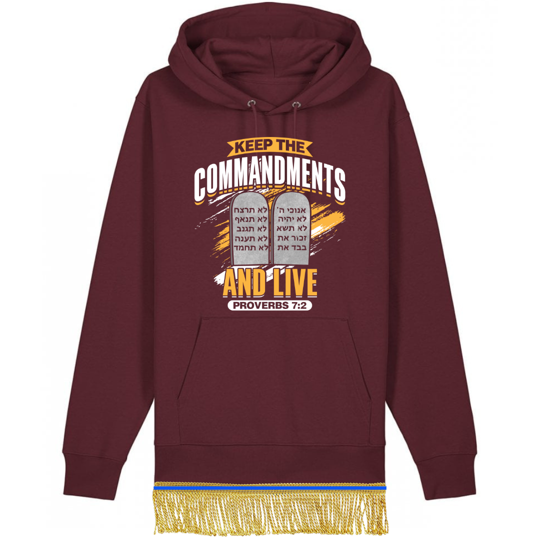 Keep the Commandments and Live Organic Cotton Pullover Hoodie