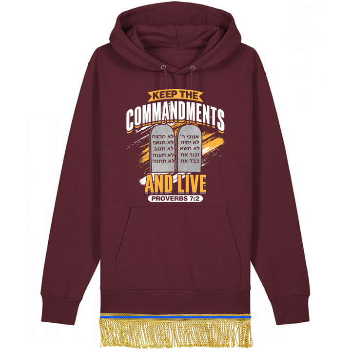 Keep the Commandments and Live Organic Cotton Pullover Hoodie