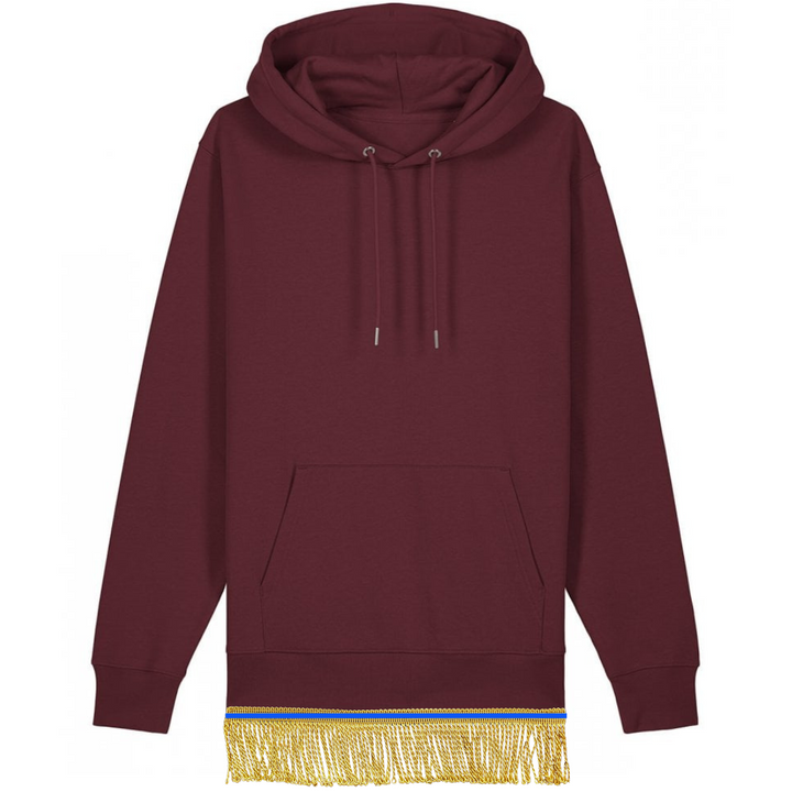 Men's Organic Cotton Pullover Hoodie with Fringes