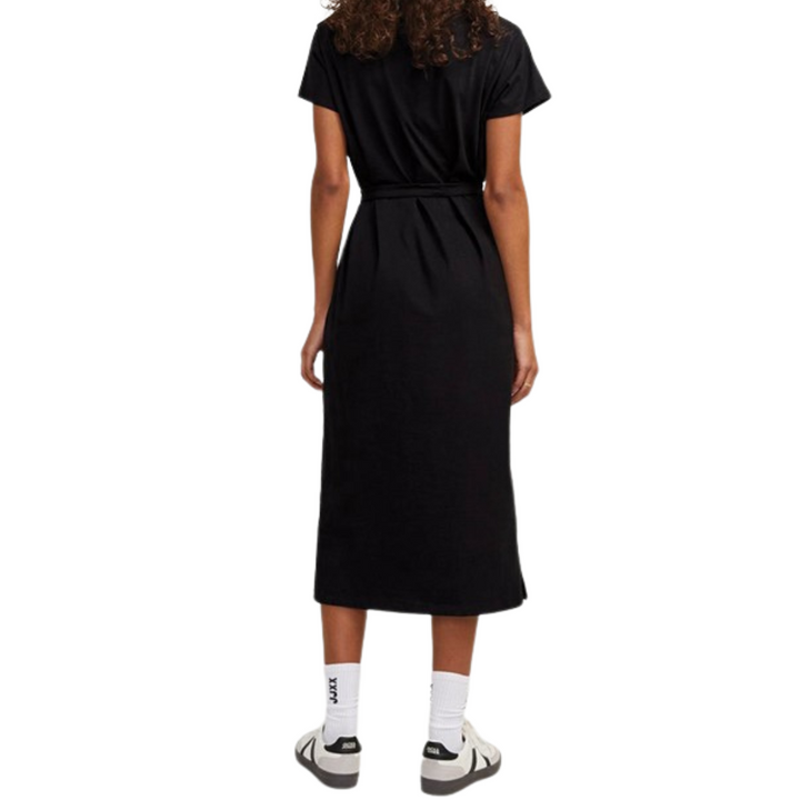 Tie Waist Cotton Midi Dress