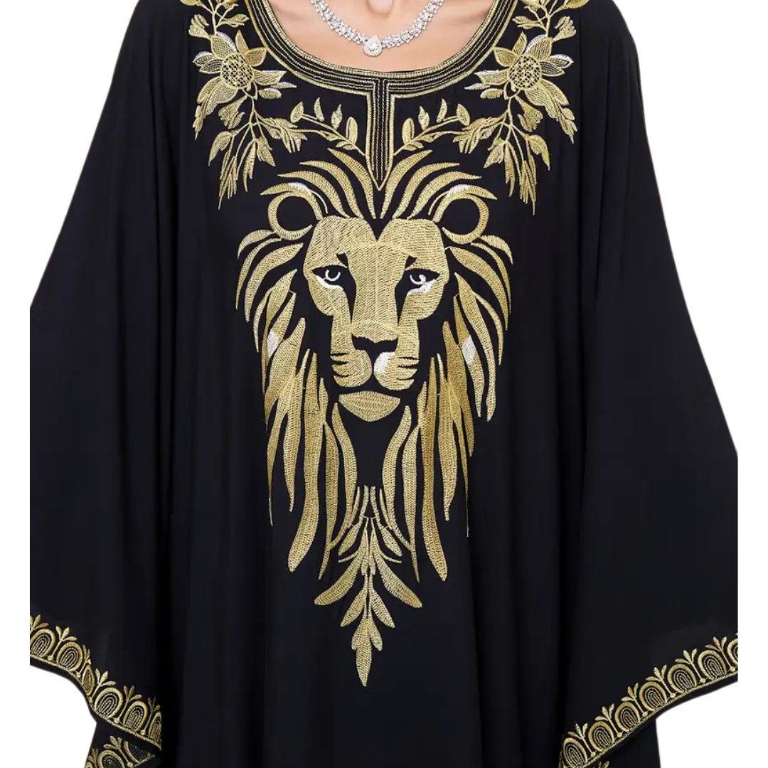 JUDAH Lion Kaftan Maxi Dress