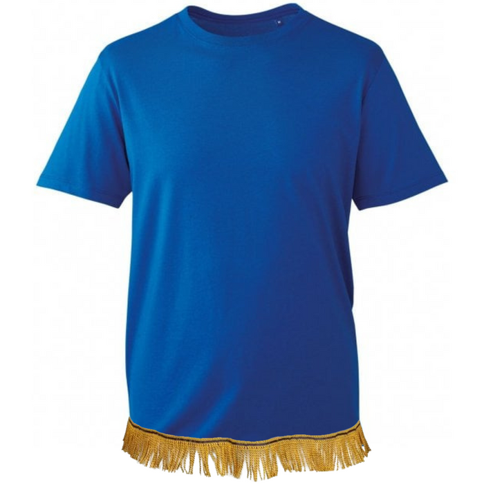 Men's Plain Organic Cotton Fringed T-Shirt