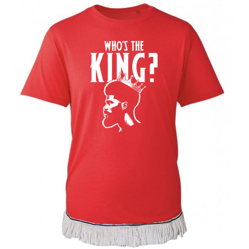 Men's Who's The King T-Shirt (White Vinyl) - Free Worldwide Shipping- Sew Royal US