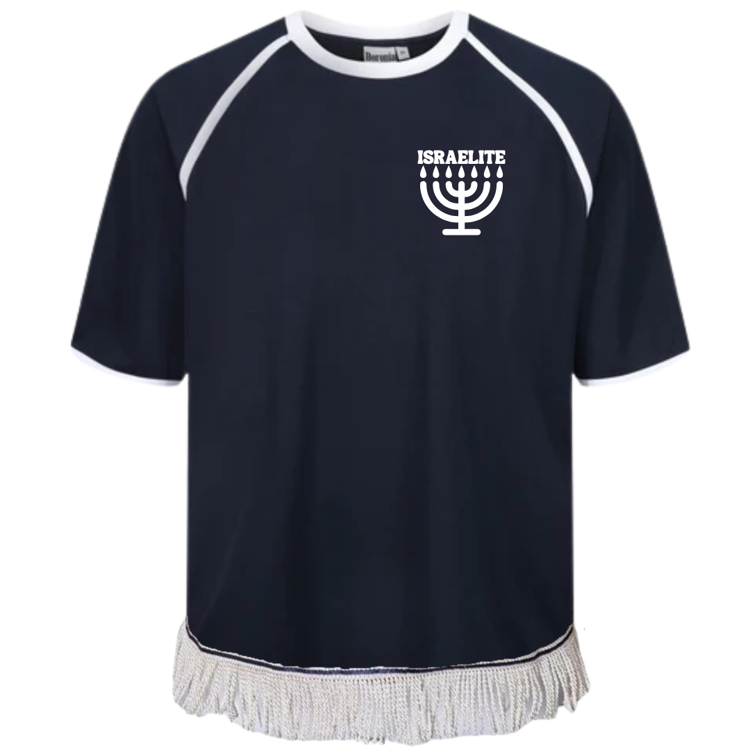 ISRAELITE Menorah Men's Active Tipped T-Shirt