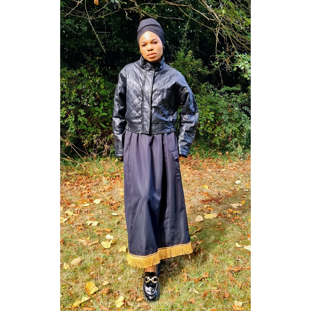 ISRAELITE Oversized Cargo Midi Skirt with Pockets