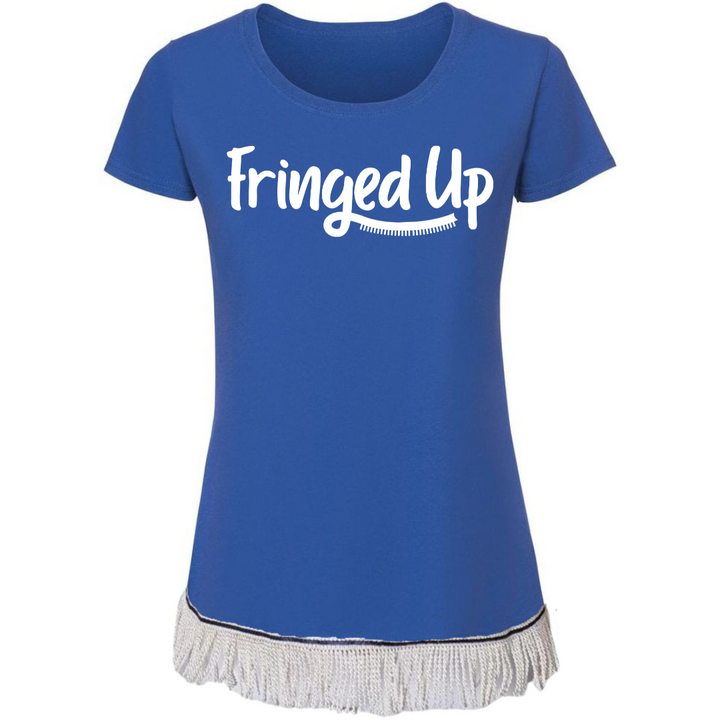 Fringed Up Women's T-Shirt with White Vinyl