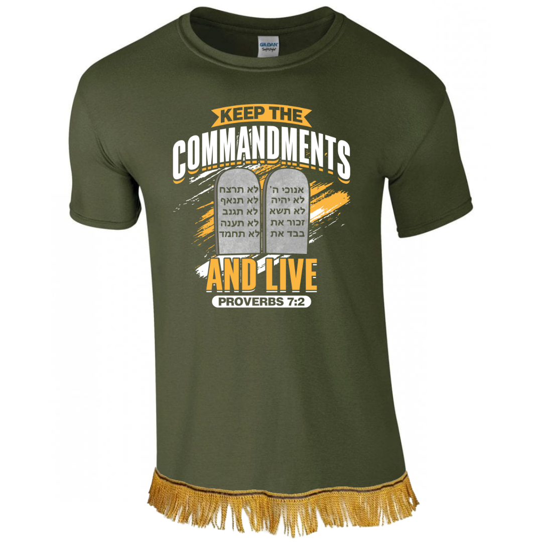 Keep the Commandments and Live Adult T-Shirt