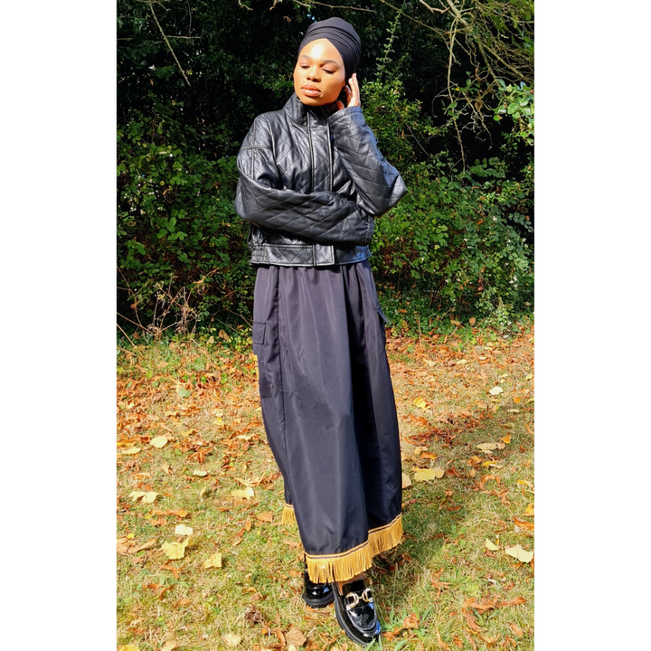 ISRAELITE Oversized Cargo Midi Skirt with Pockets