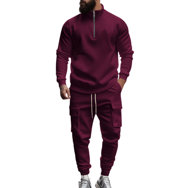 Men's Zipper Jacket and Cargo Pants Set