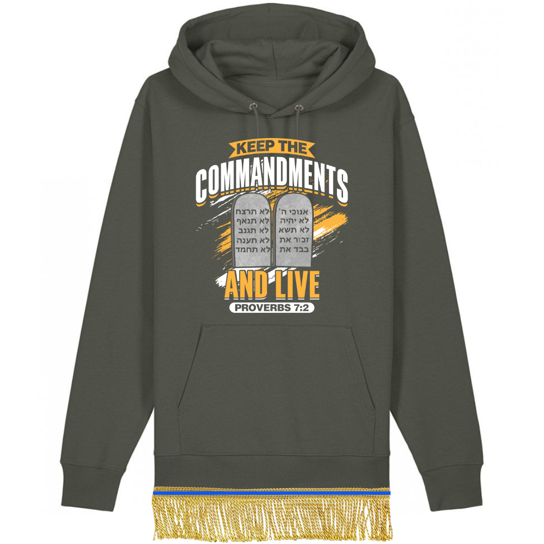 Keep the Commandments and Live Organic Cotton Pullover Hoodie