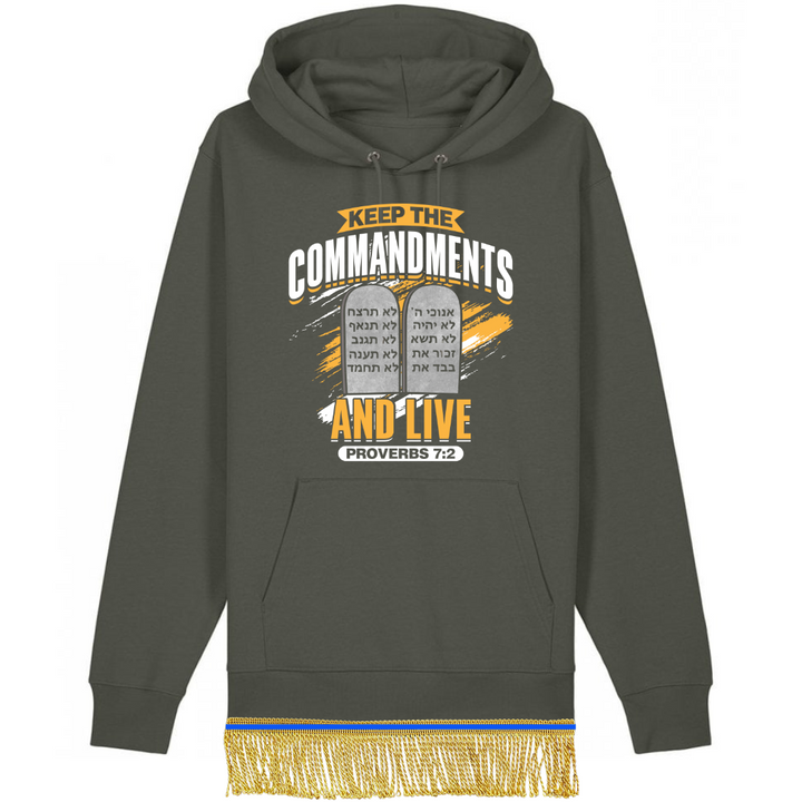 Keep the Commandments and Live Organic Cotton Pullover Hoodie