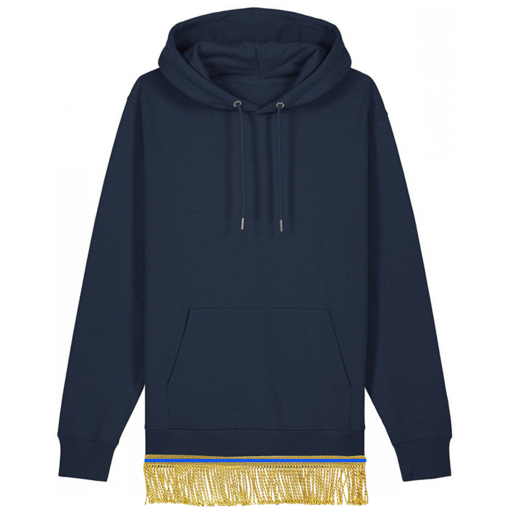 Men's Organic Cotton Pullover Hoodie with Fringes