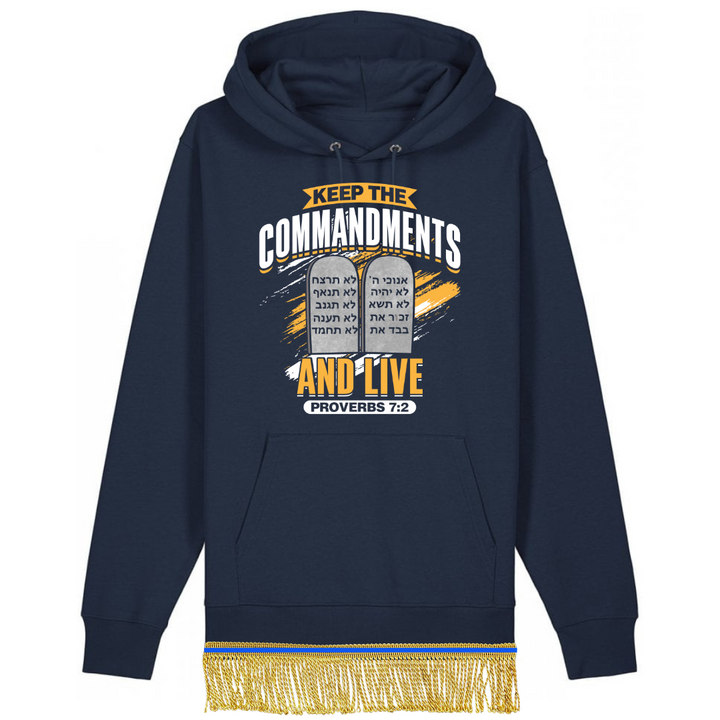 Keep the Commandments and Live Organic Cotton Pullover Hoodie