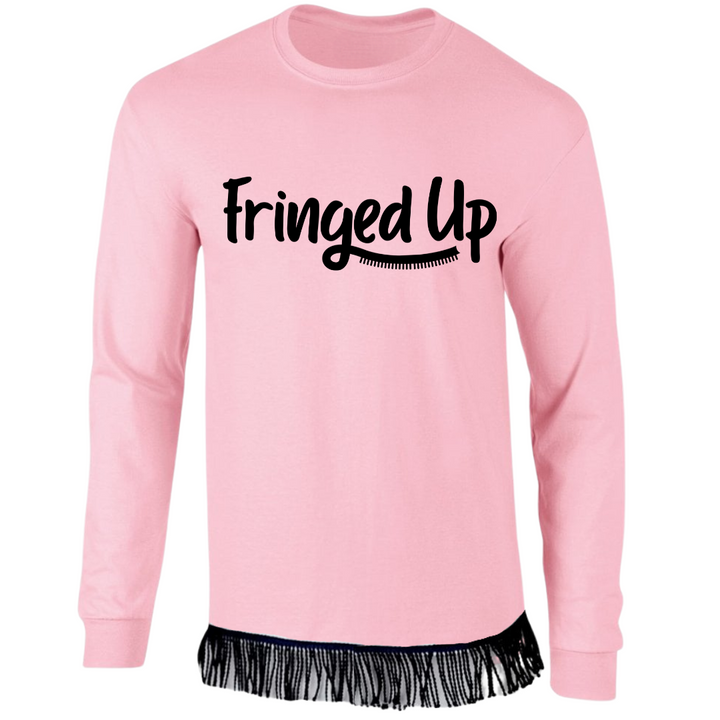 Fringed Up Adult Long Sleeve T-Shirt