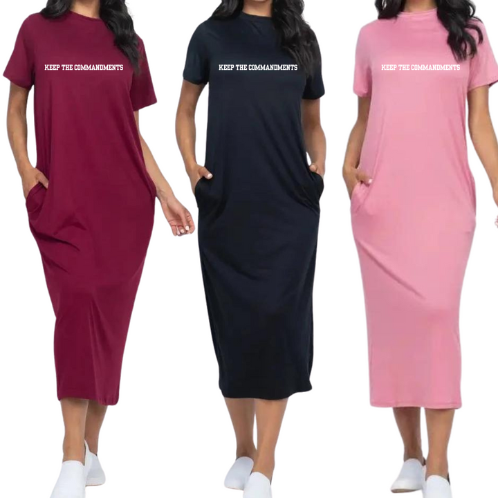 Keep the Commandments T-Shirt Midi Dress