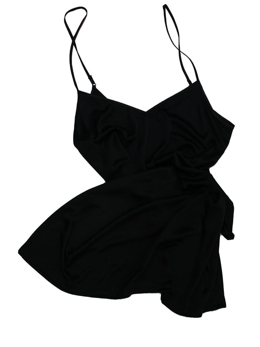 Black Scoop-Back Slip Chemise