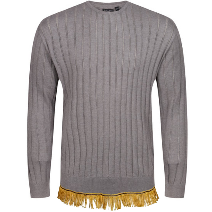 Men's 100% Cotton Sweater with Fringes