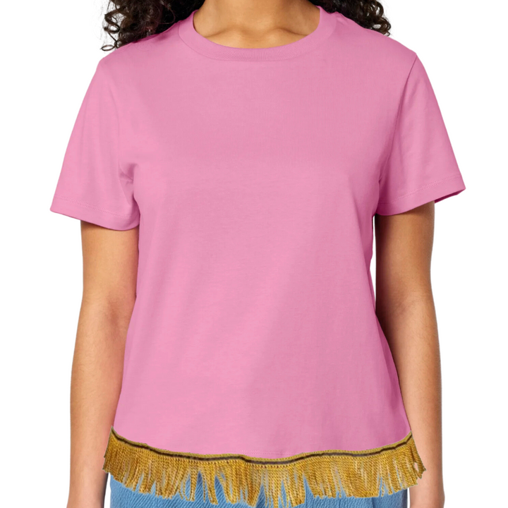 Women's 100% Organic Cotton T-Shirt with Fringes