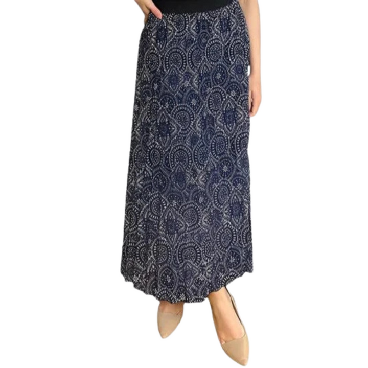 Lightweight Boho Print Chiffon Maxi Skirt