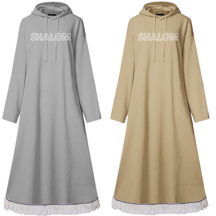 SHALOM Oversized Hooded Maxi Dress