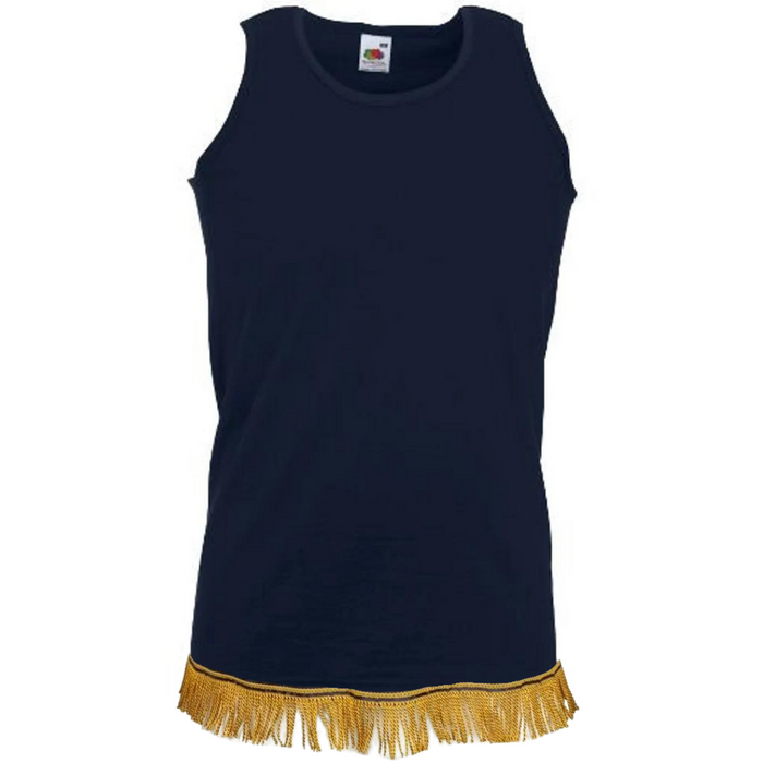 Pre-Fringed Tank Tops with Gold Bullion Fringe - Size 3XL