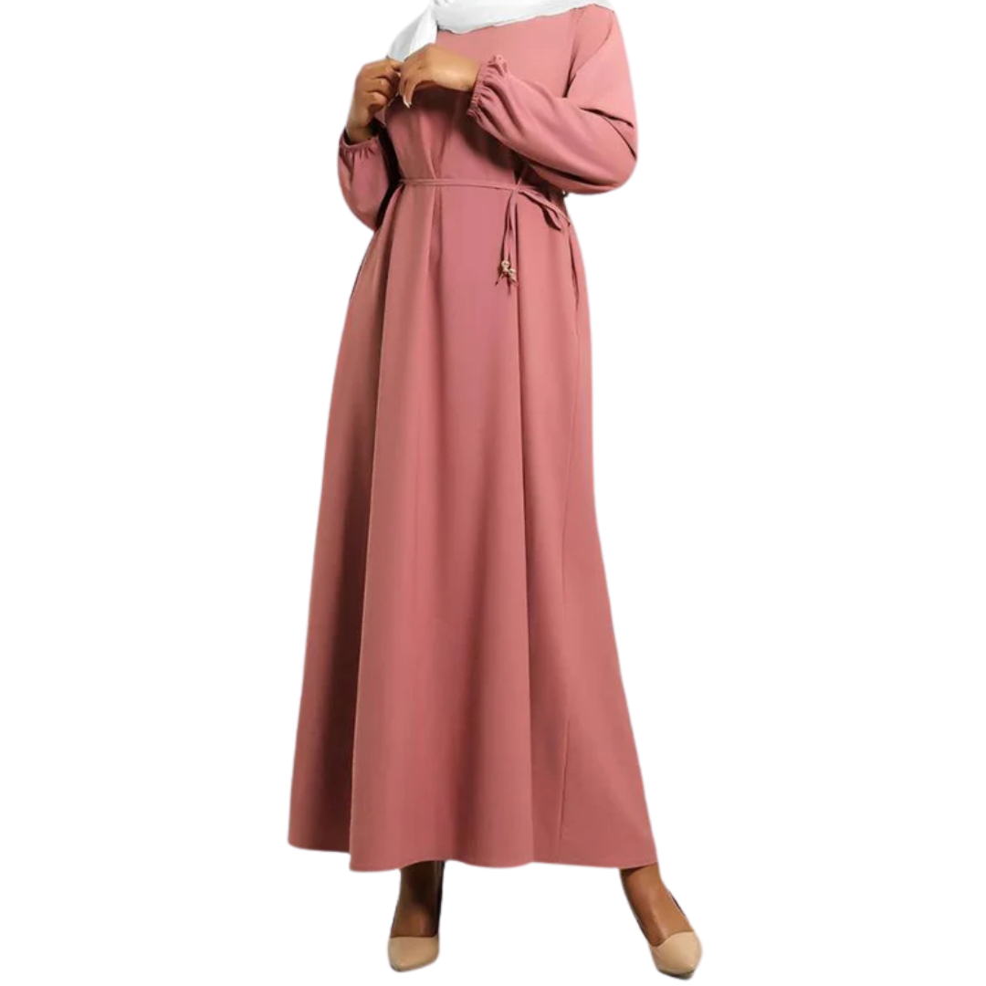 Balloon Sleeves Maxi Dress