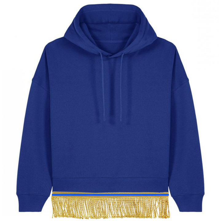 Women's Organic Cotton Pullover Hoodie with Fringes