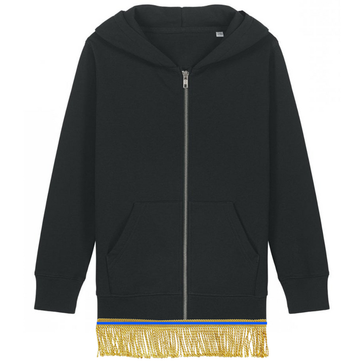 Children's Organic Cotton Zipper Hoodie with Fringes