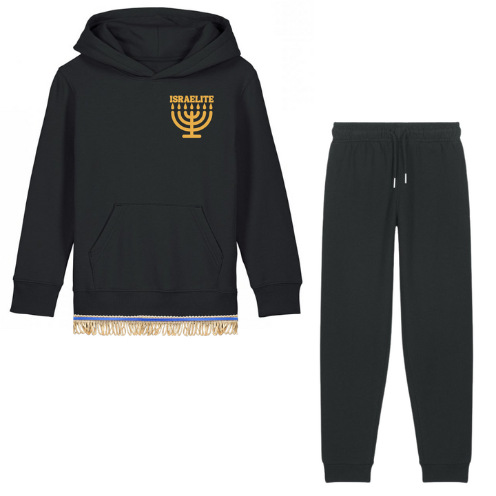 ISRAELITE Menorah Boys Organic Cotton Hoodie & Joggers Set