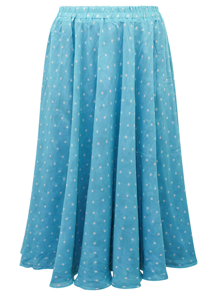 Blue Reversible Printed Pull On Skirt