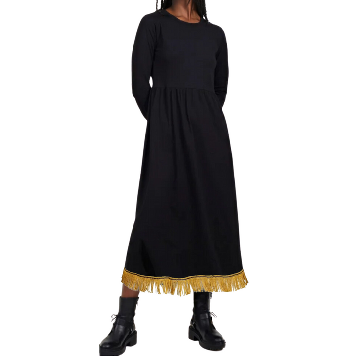 100% Cotton Solid Midi Smock Dress