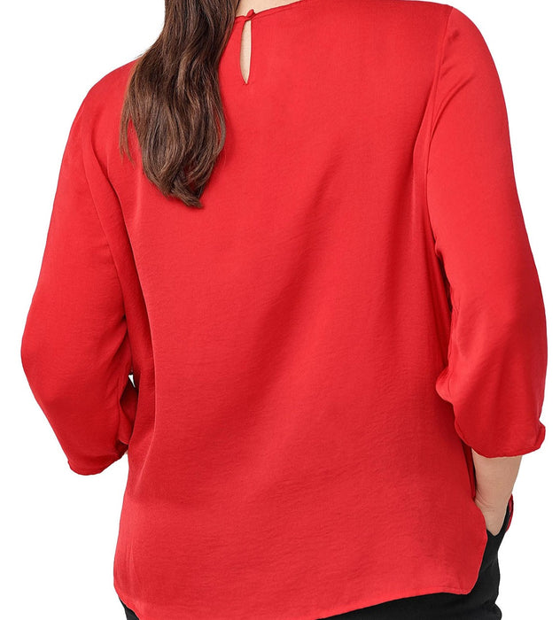 Women's Woven Frill Sleeve Top [PLUS]